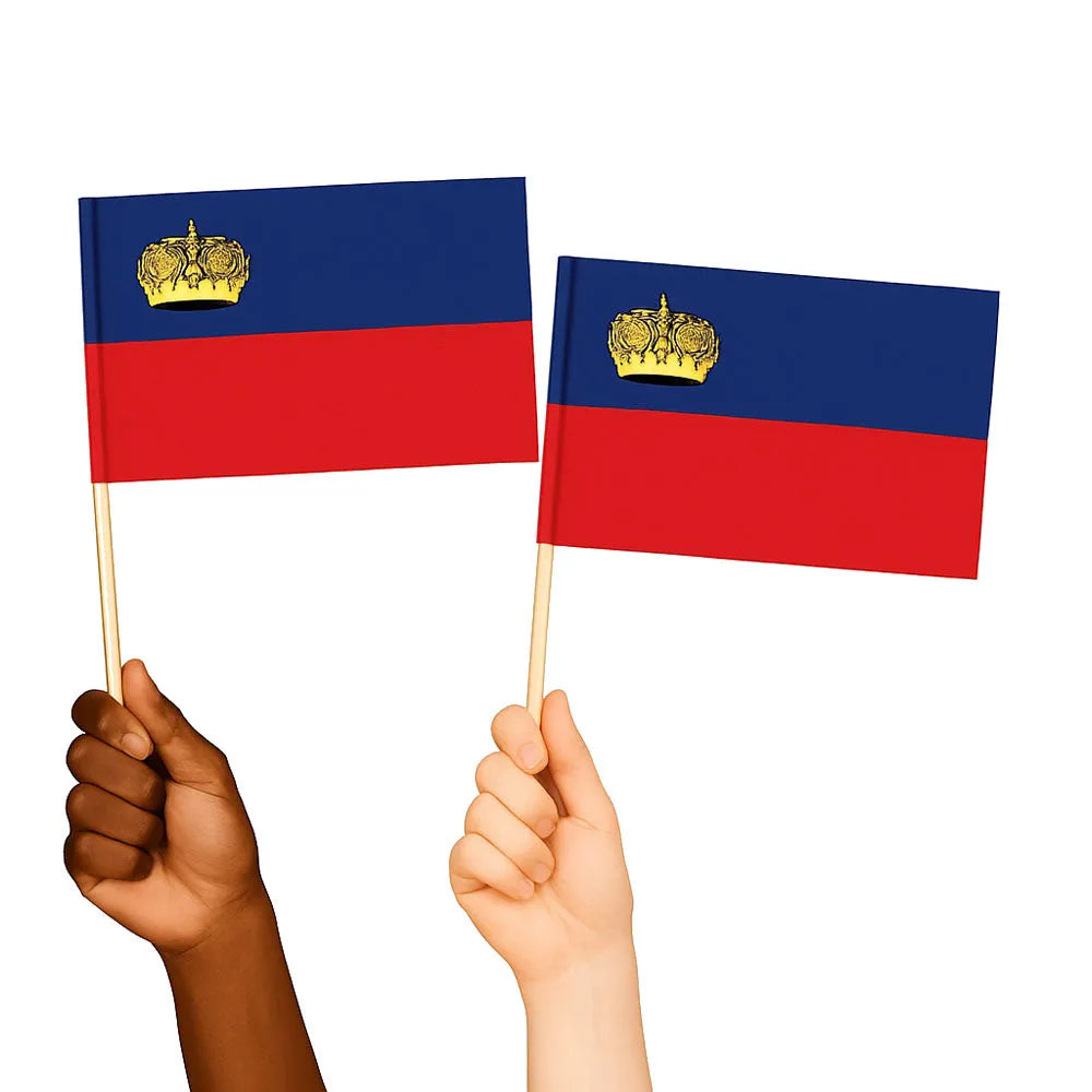 Liechtenstein Handwaving Flags