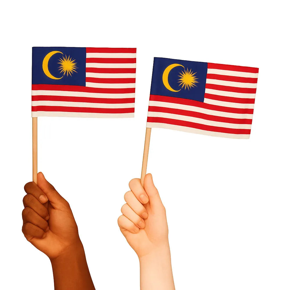 Malaysia Handwaving Flags