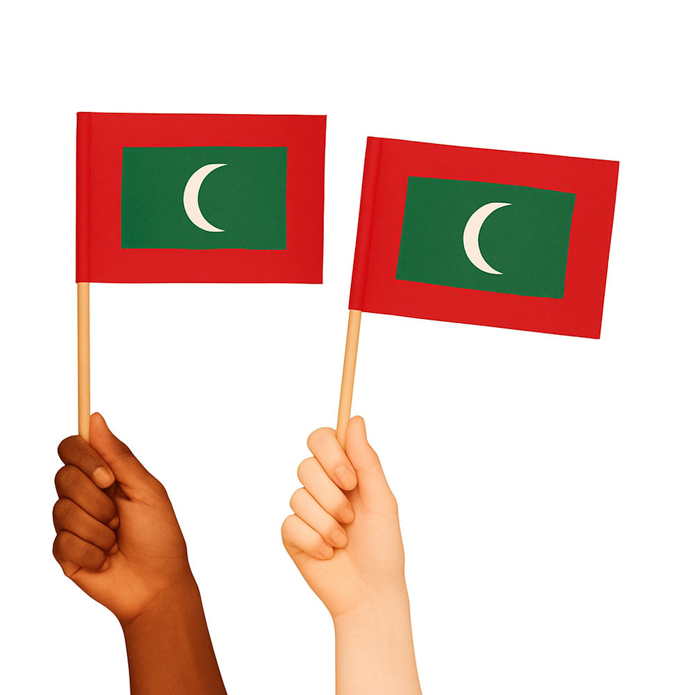 Maldives Handwaving Flags