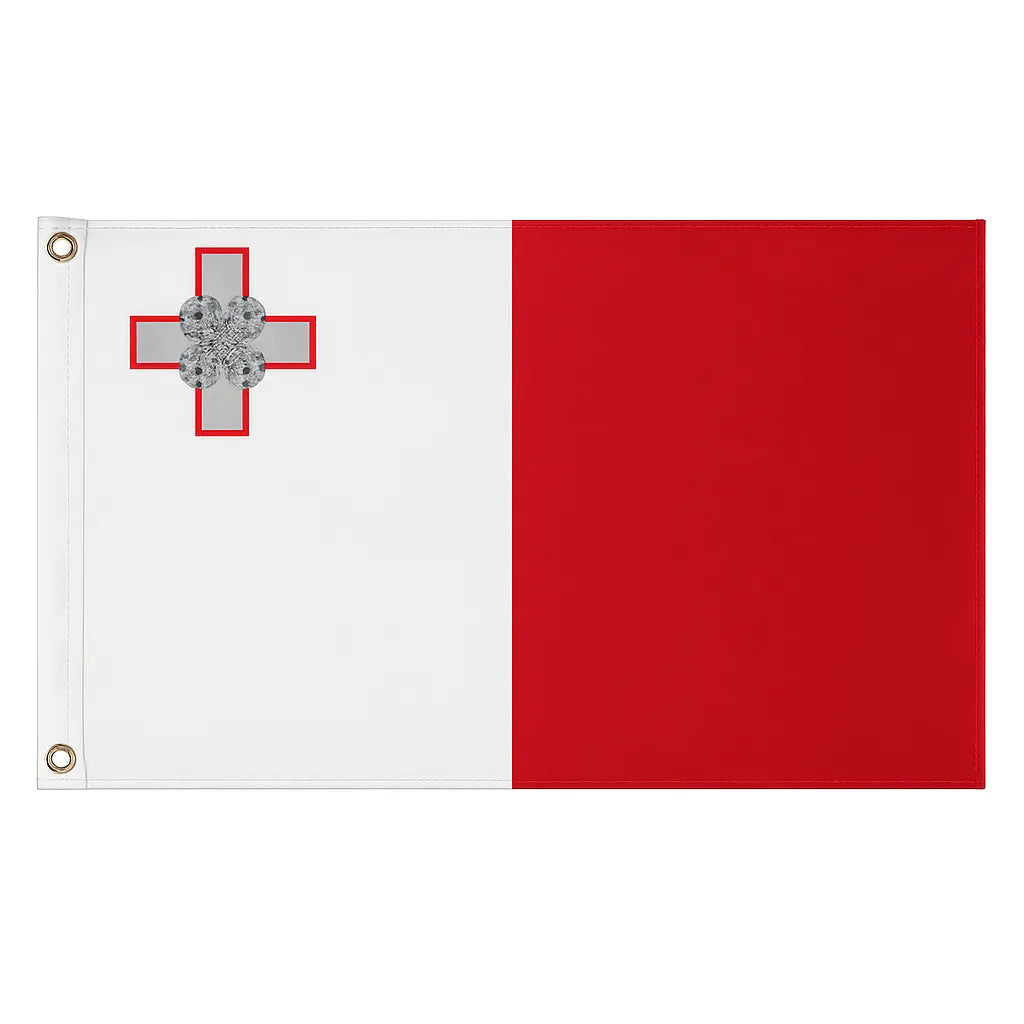 Malta novelty flag – national design with brass eyelets, ships from the UK