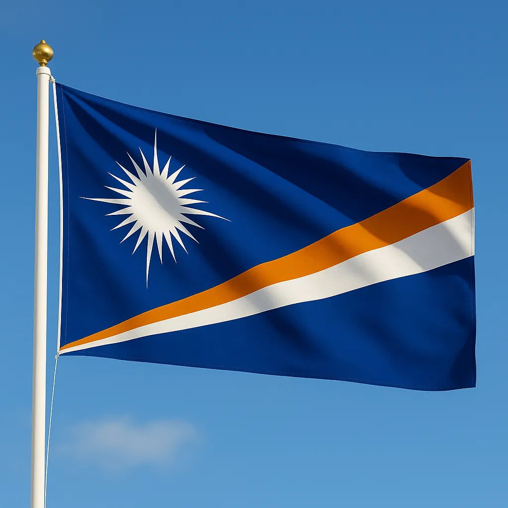 Sewn Marshall Islands Flag – premium woven polyester, professional quality for long-term external display.