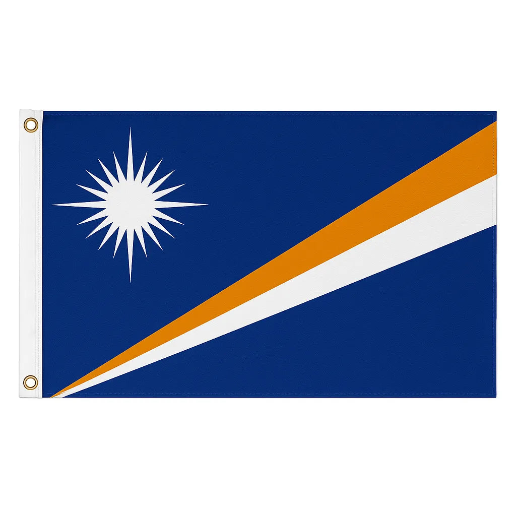 Marshall Islands novelty flag – national design with brass eyelets, ships from the UK