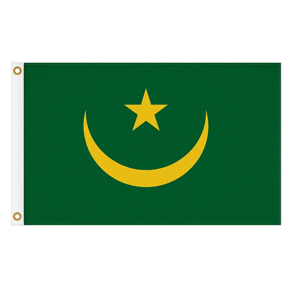 Mauritania novelty flag – national design with brass eyelets, ships from the UK