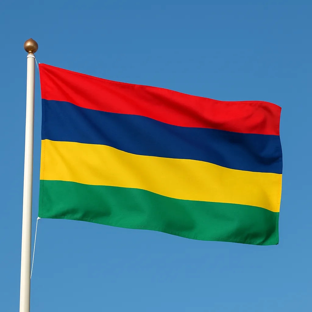 Sewn Mauritius Flag – premium woven polyester, professional quality for long-term external display.