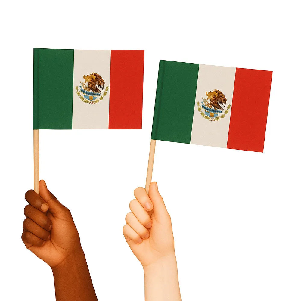 Mexico Handwaving Flags