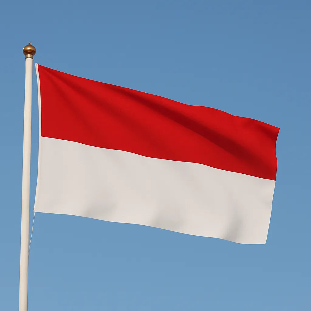 Sewn Monaco Flag – premium woven polyester, professional quality for long-term external display.