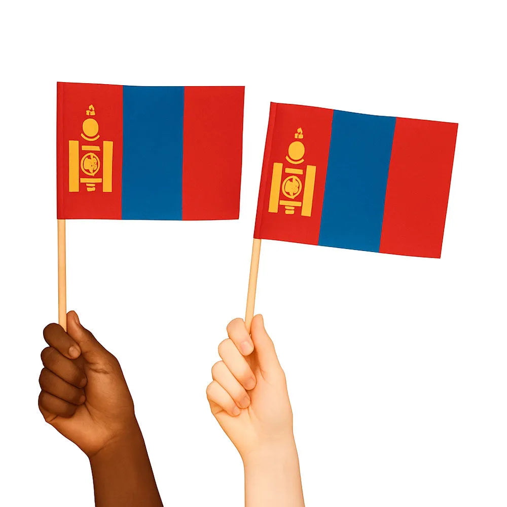 Mongolia Handwaving Flags