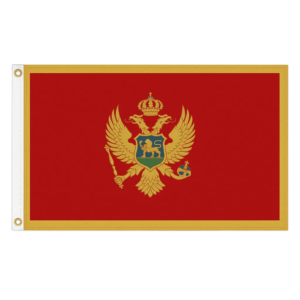 Montenegro novelty flag – national design with brass eyelets, ships from the UK