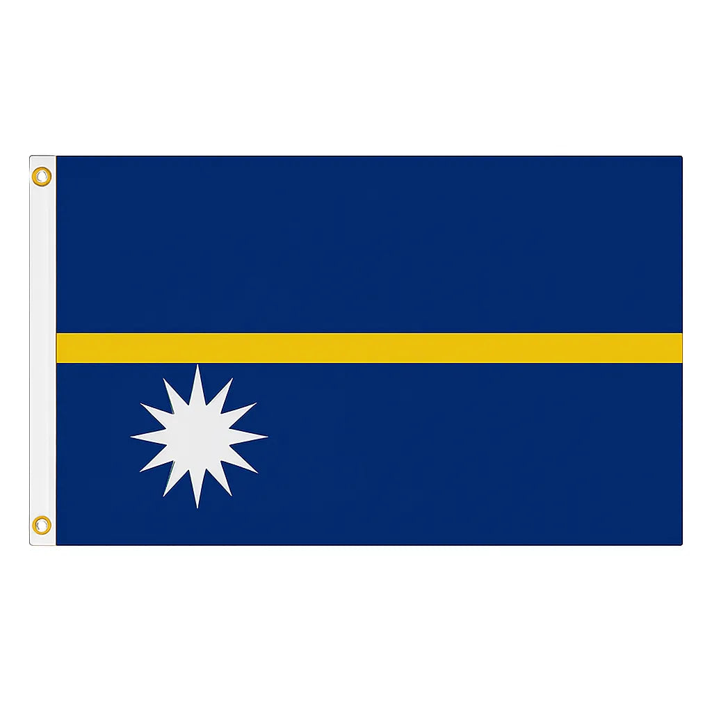Nauru novelty flag – national design with brass eyelets, ships from the UK