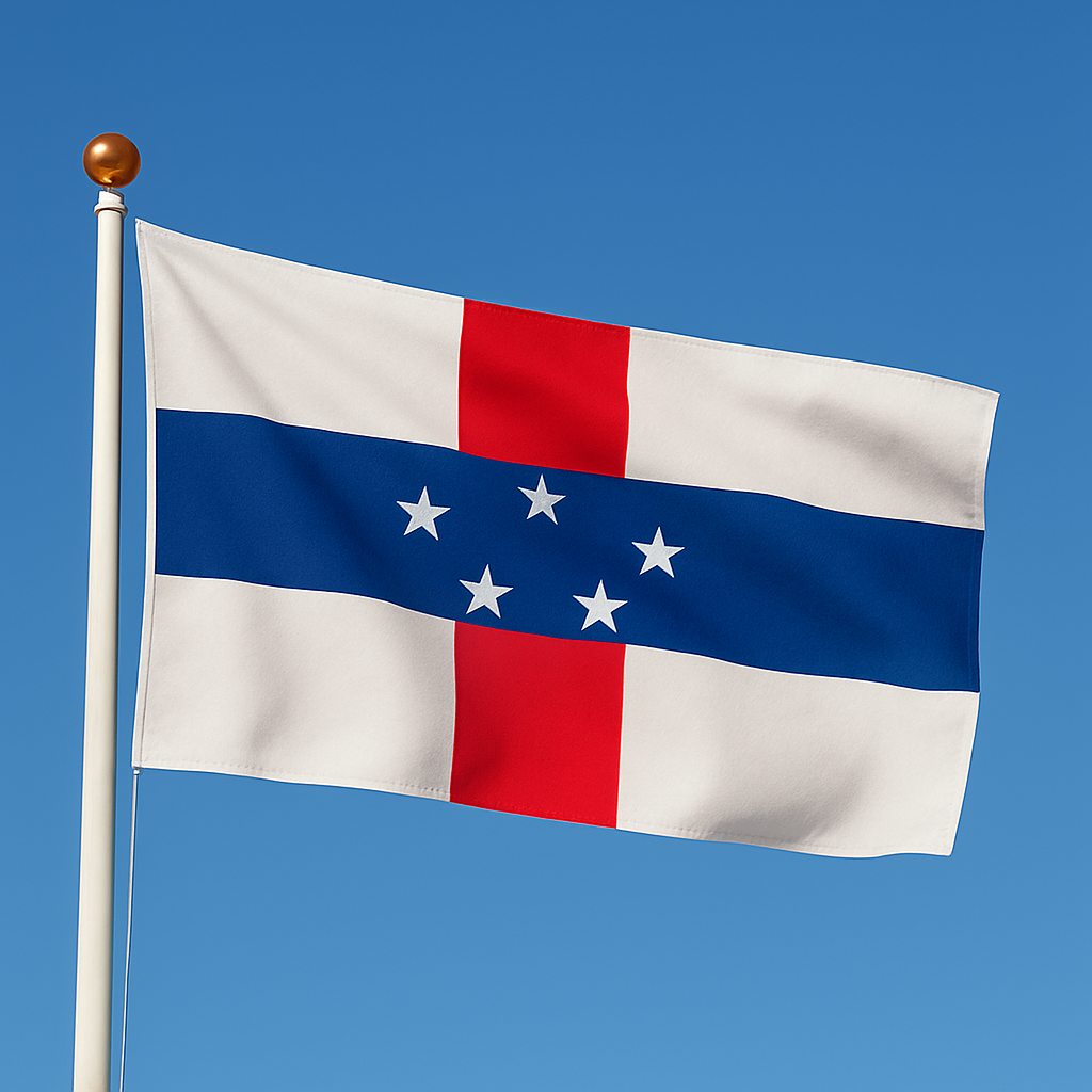 Sewn Netherlands Antilles Flag – premium woven polyester, professional quality for long-term external display.