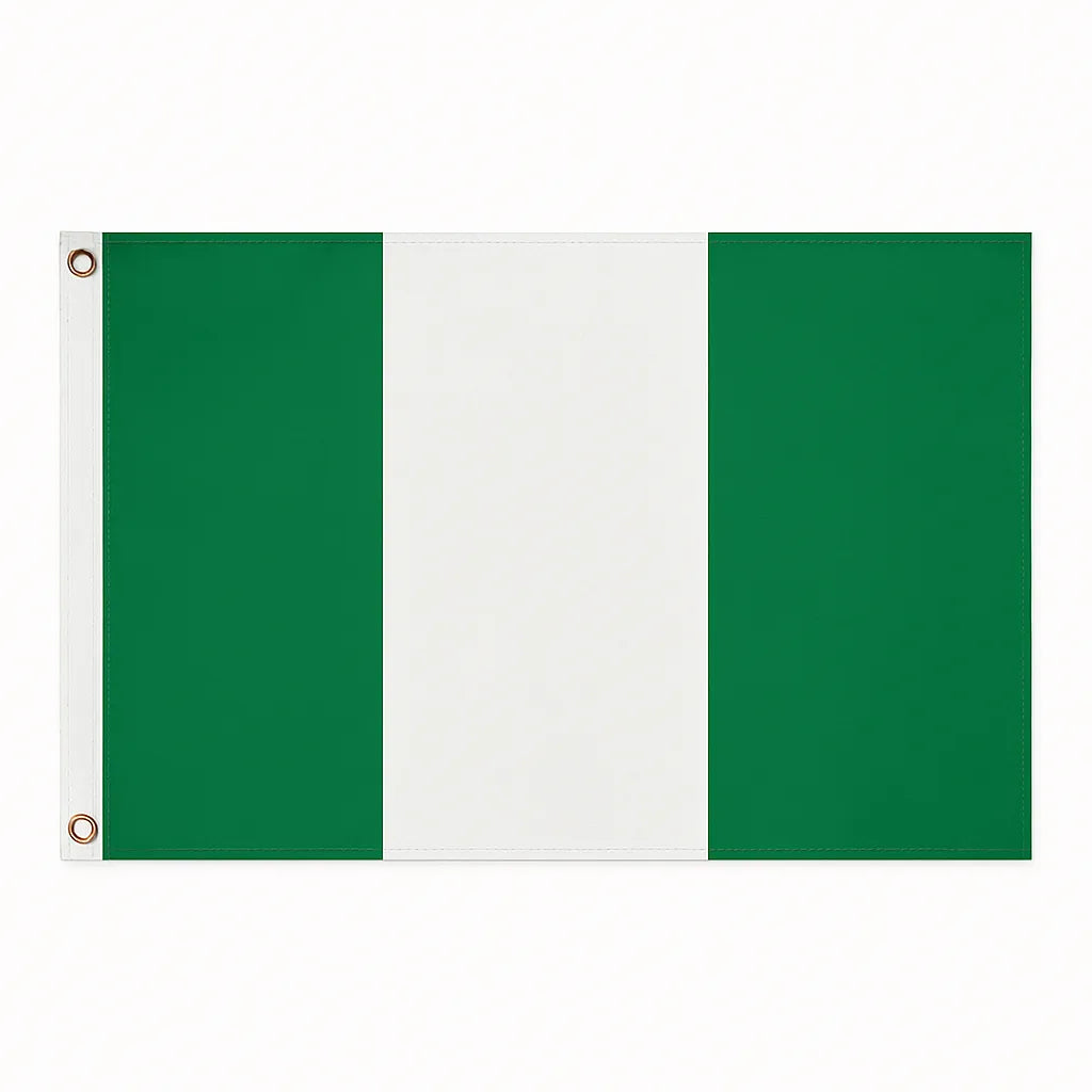 Nigeria novelty flag – national design with brass eyelets, ships from the UK