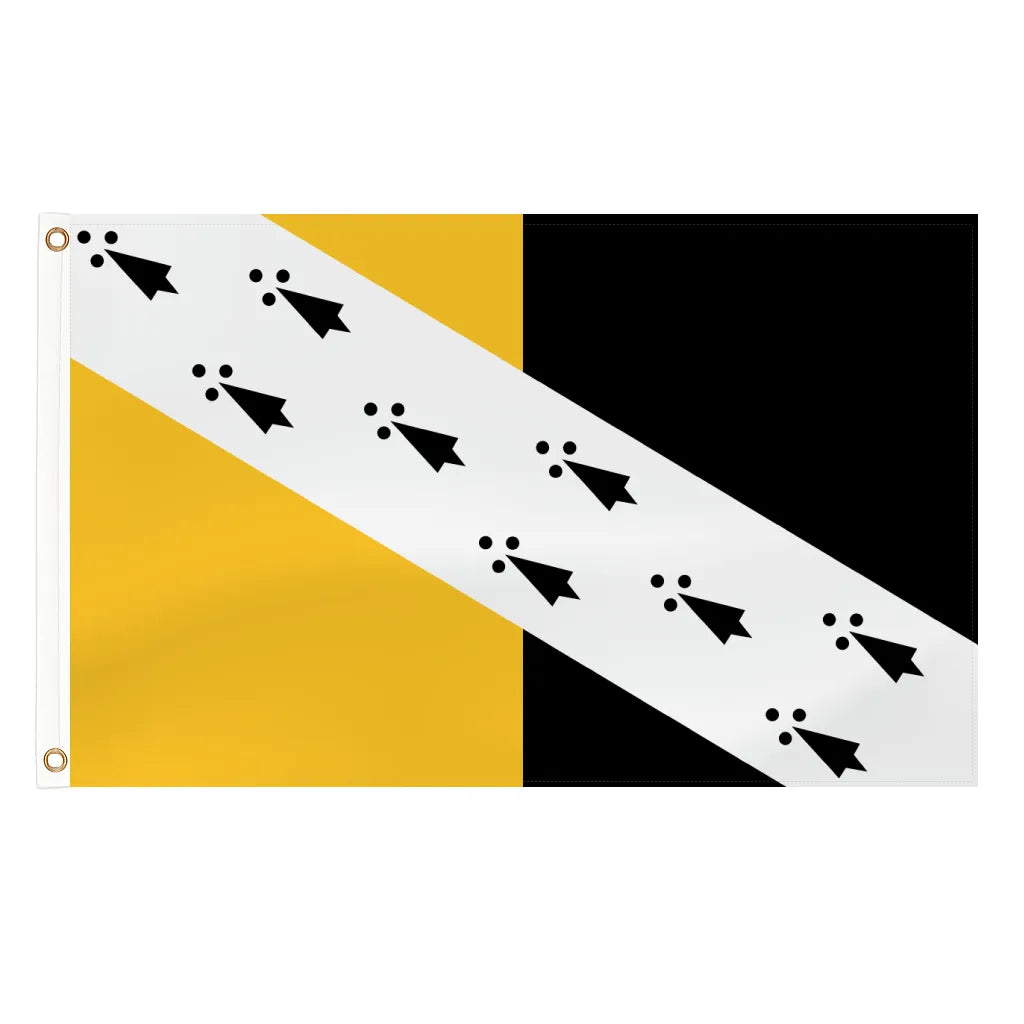 Norfolk county flag - 5ft x 3ft lightweight polyester with brass eyelets