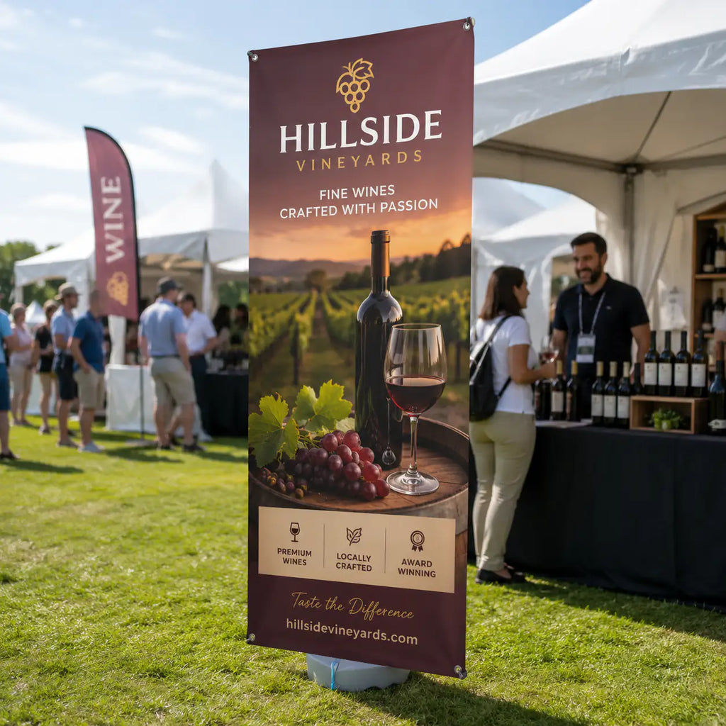 Outdoor Banner Frame at an event