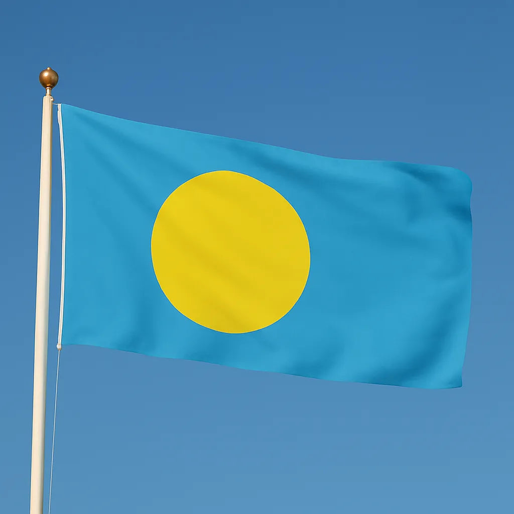 Sewn Palau Flag – premium woven polyester, professional quality for long-term external display.