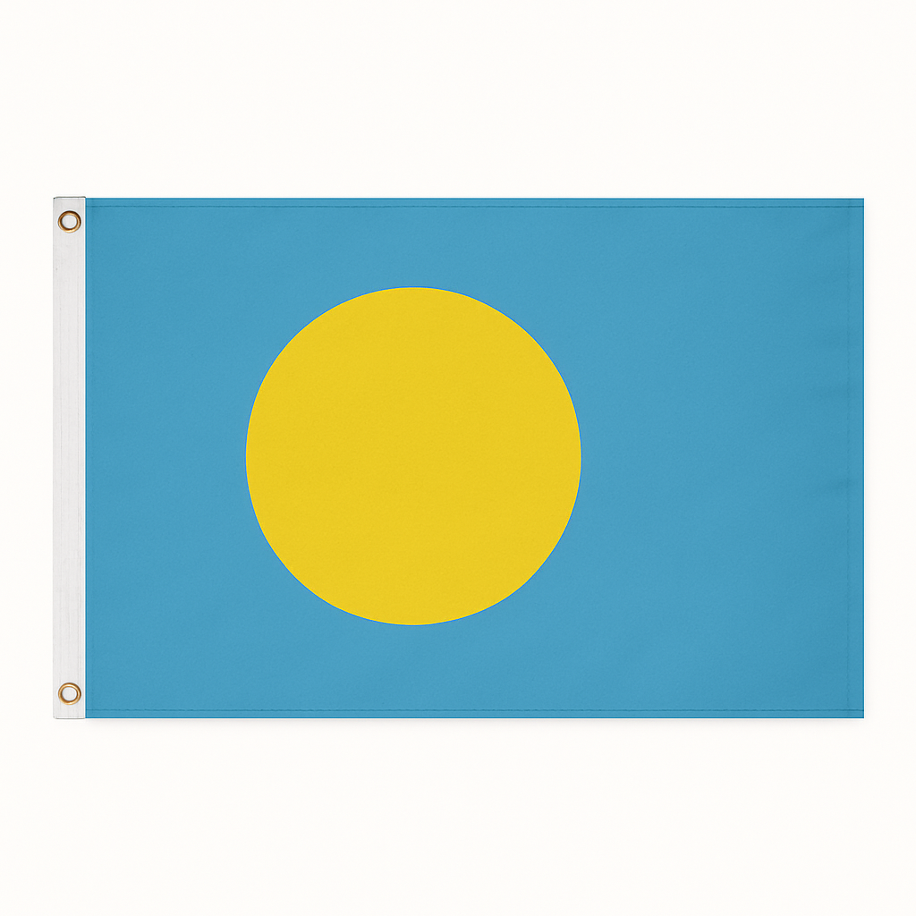 Palau novelty flag – national design with brass eyelets, ships from the UK