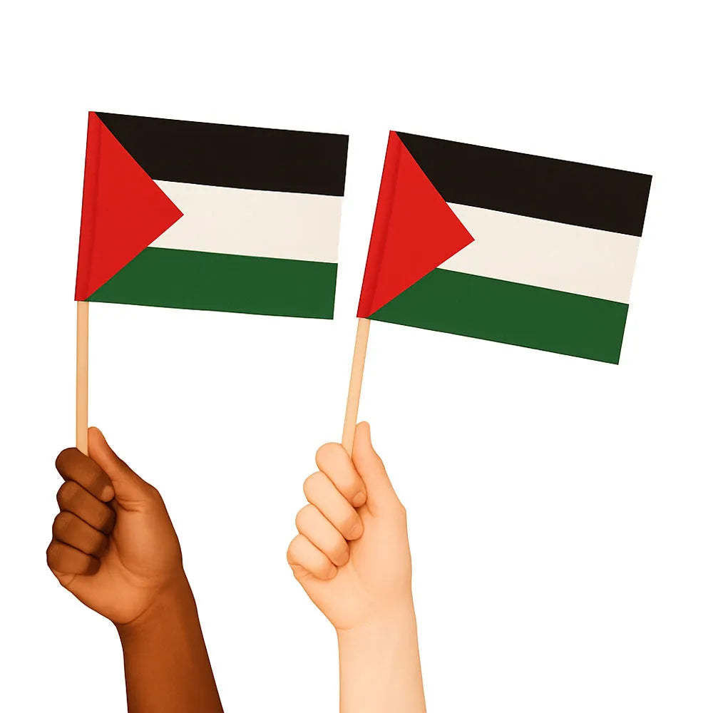 Palestine Handwaving Flags