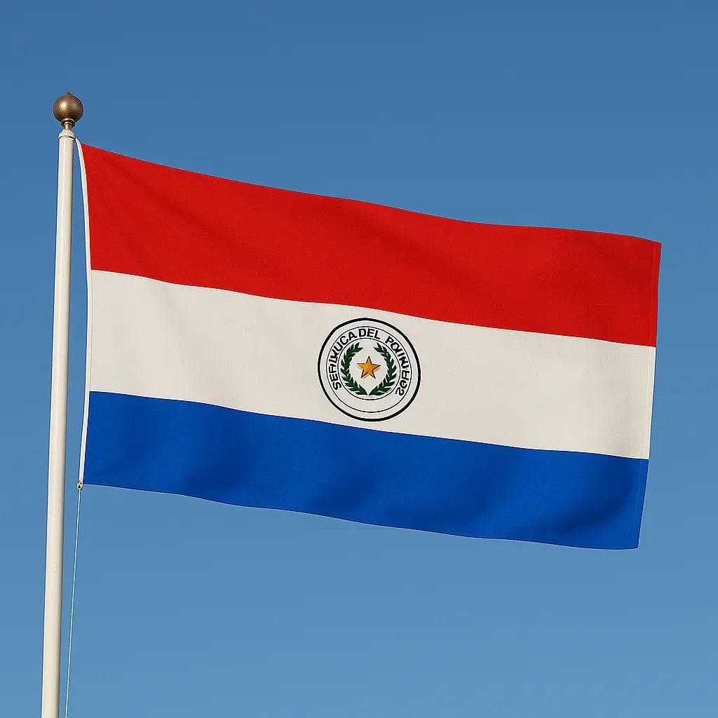 Sewn Paraguay Flag – premium woven polyester, professional quality for long-term external display.