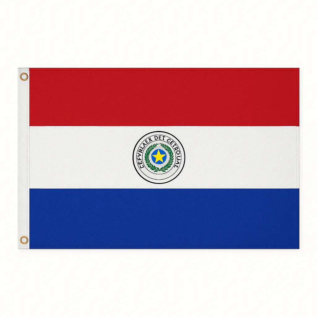 Paraguay novelty flag – national design with brass eyelets, ships from the UK