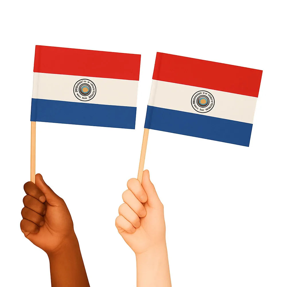 Paraguay Handwaving Flags