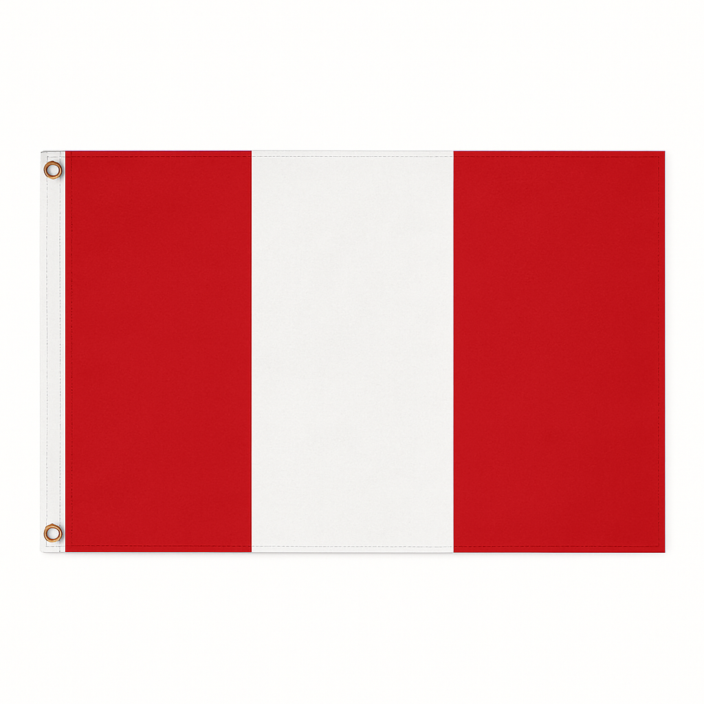 Peru novelty flag – national design with brass eyelets, ships from the UK