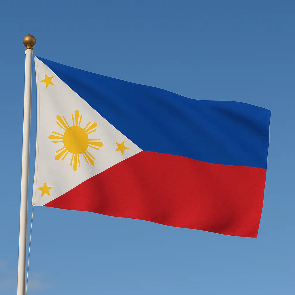 Sewn Philippines Flag – premium woven polyester, professional quality for long-term external display.