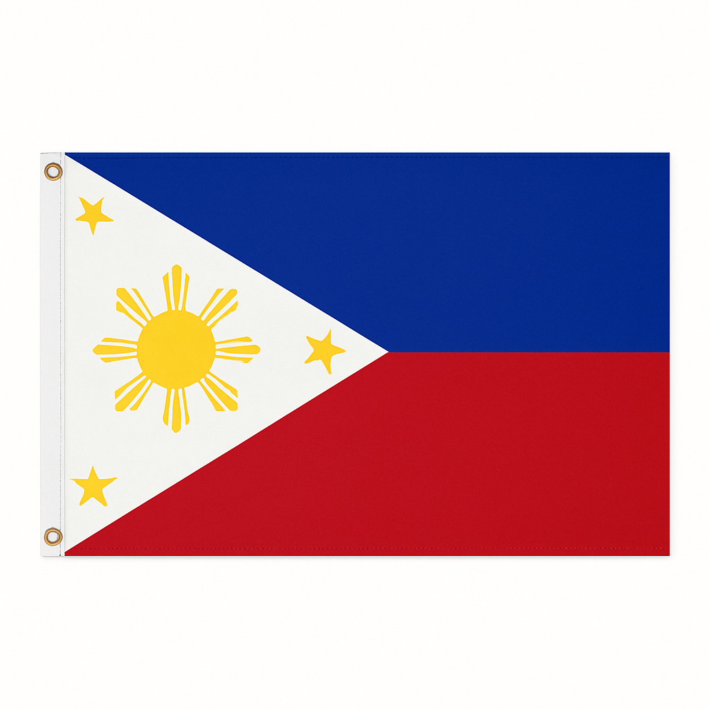 Philippines novelty flag – national design with brass eyelets, ships from the UK