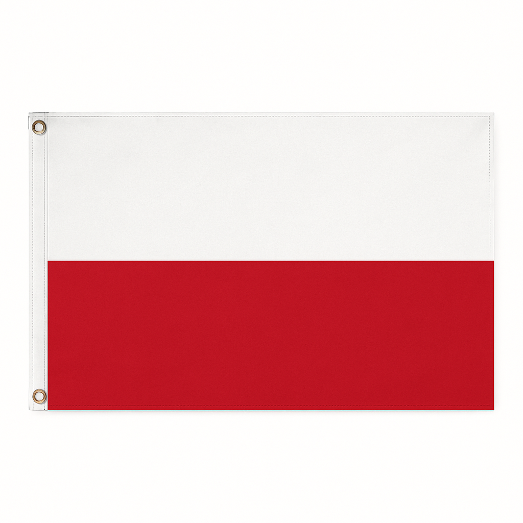 Poland novelty flag – national design with brass eyelets, ships from the UK