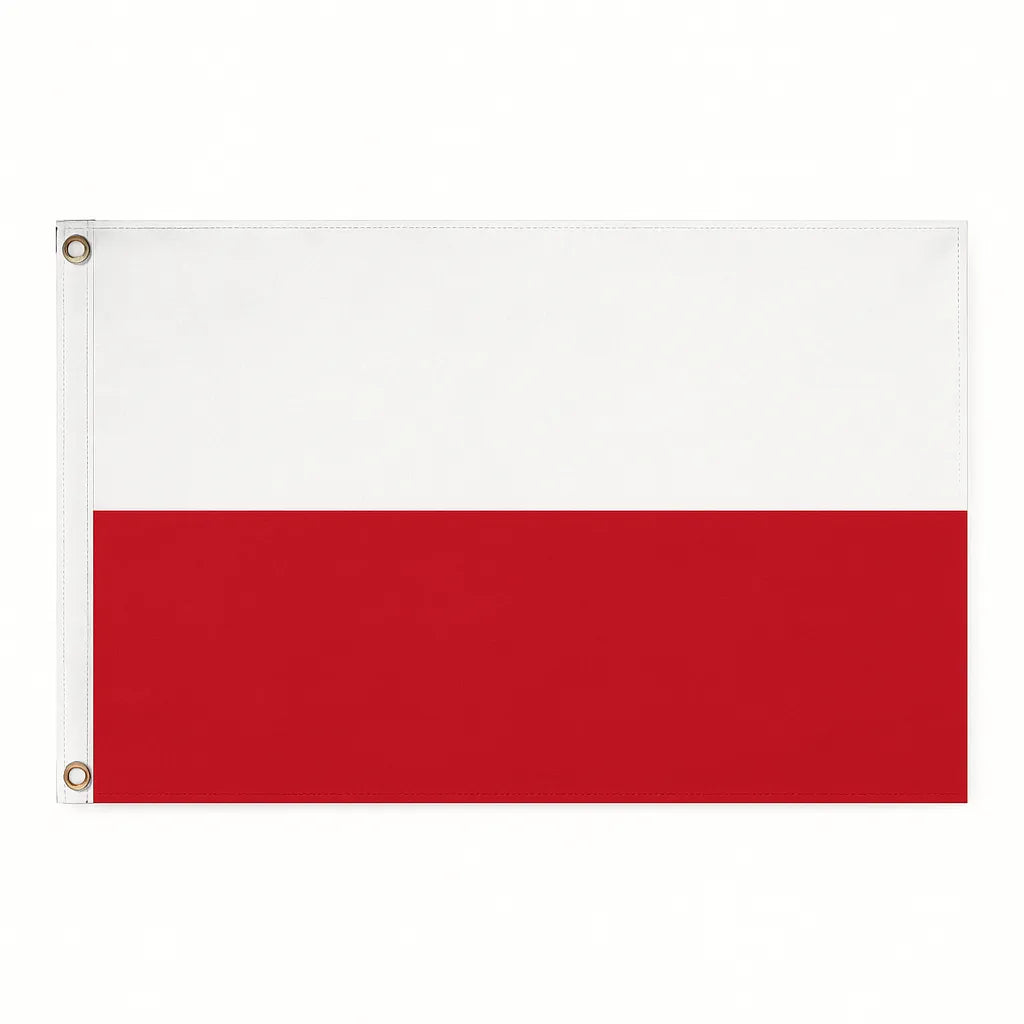 Poland novelty flag – national design with brass eyelets, ships from the UK