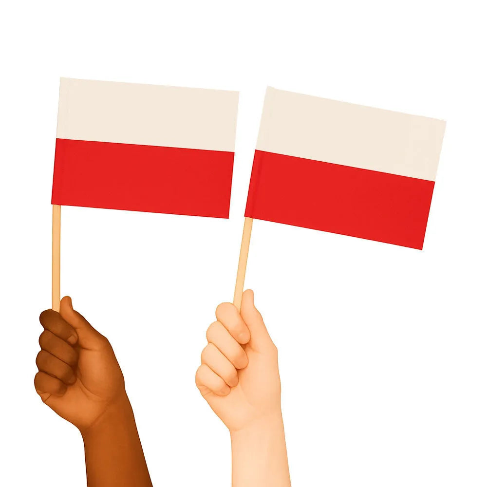 Poland Handwaving Flags