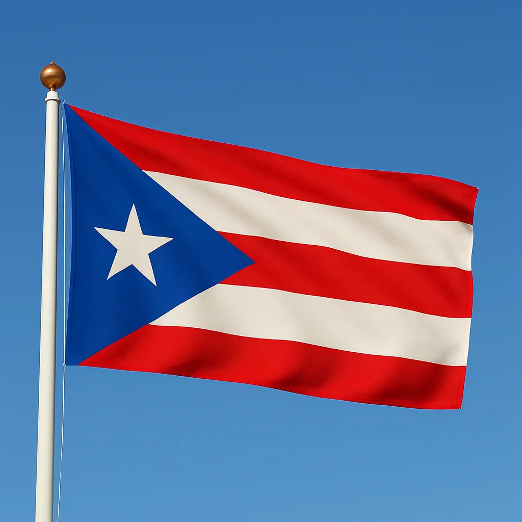 Sewn Puerto Rico Flag – premium woven polyester, professional quality for long-term external display.