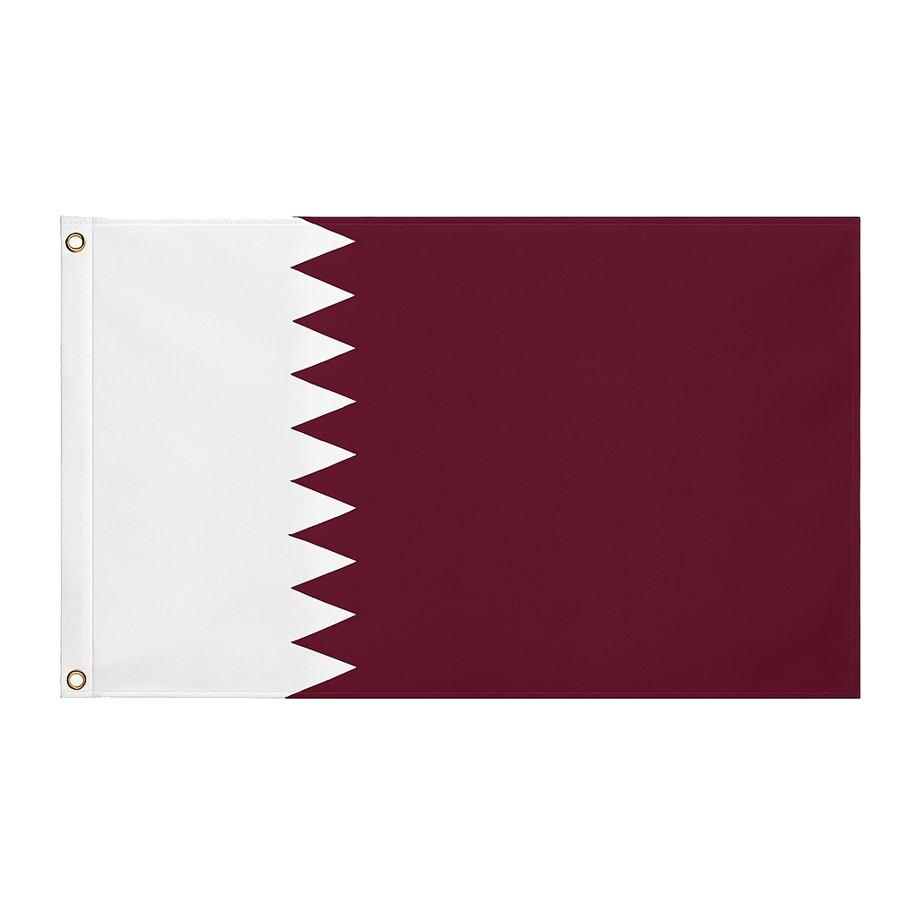 Qatar novelty flag – national design with brass eyelets, ships from the UK