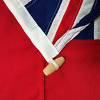 Close up of a sewn red ensign Flag