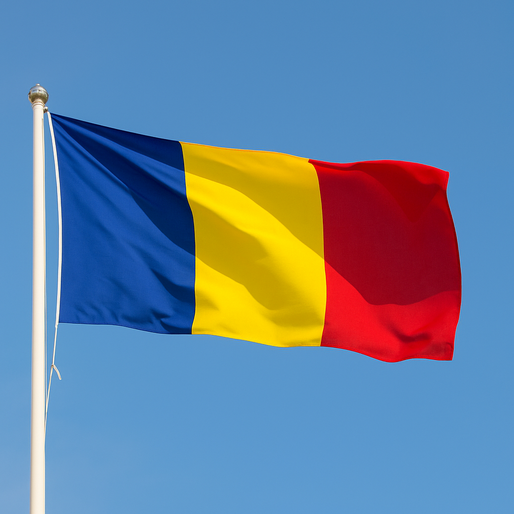 Romania High Quality Sewn Flag
