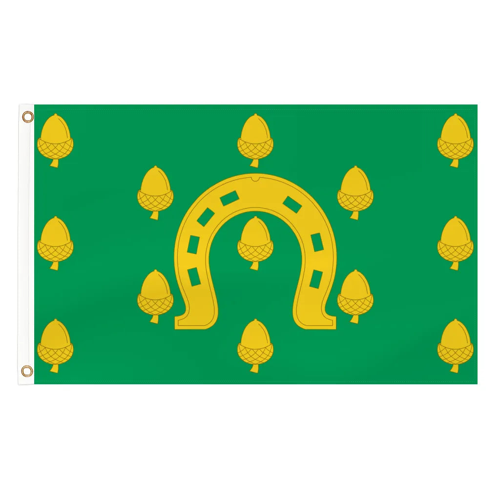 Rutland county flag - 5ft x 3ft lightweight polyester with brass eyelets