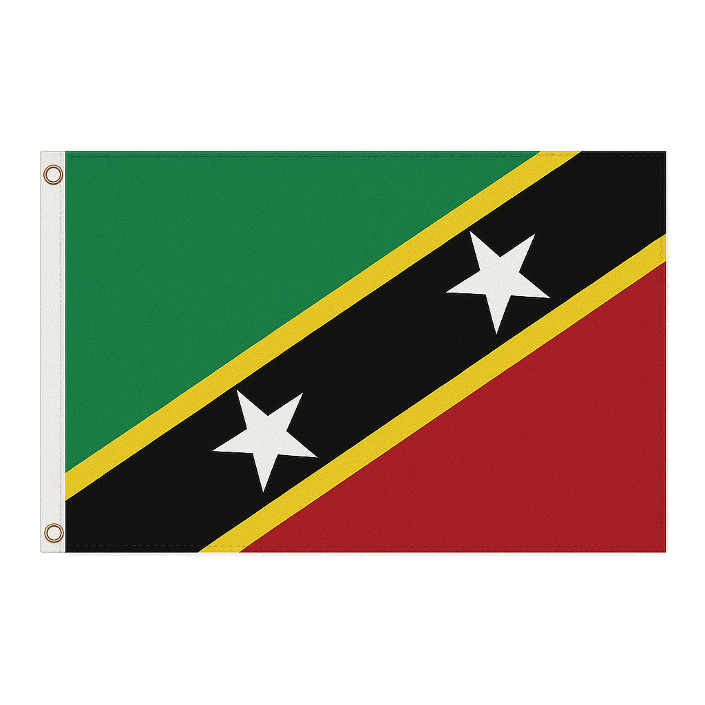 Saint Kitts and Nevis novelty flag – national design with brass eyelets, ships from the UK