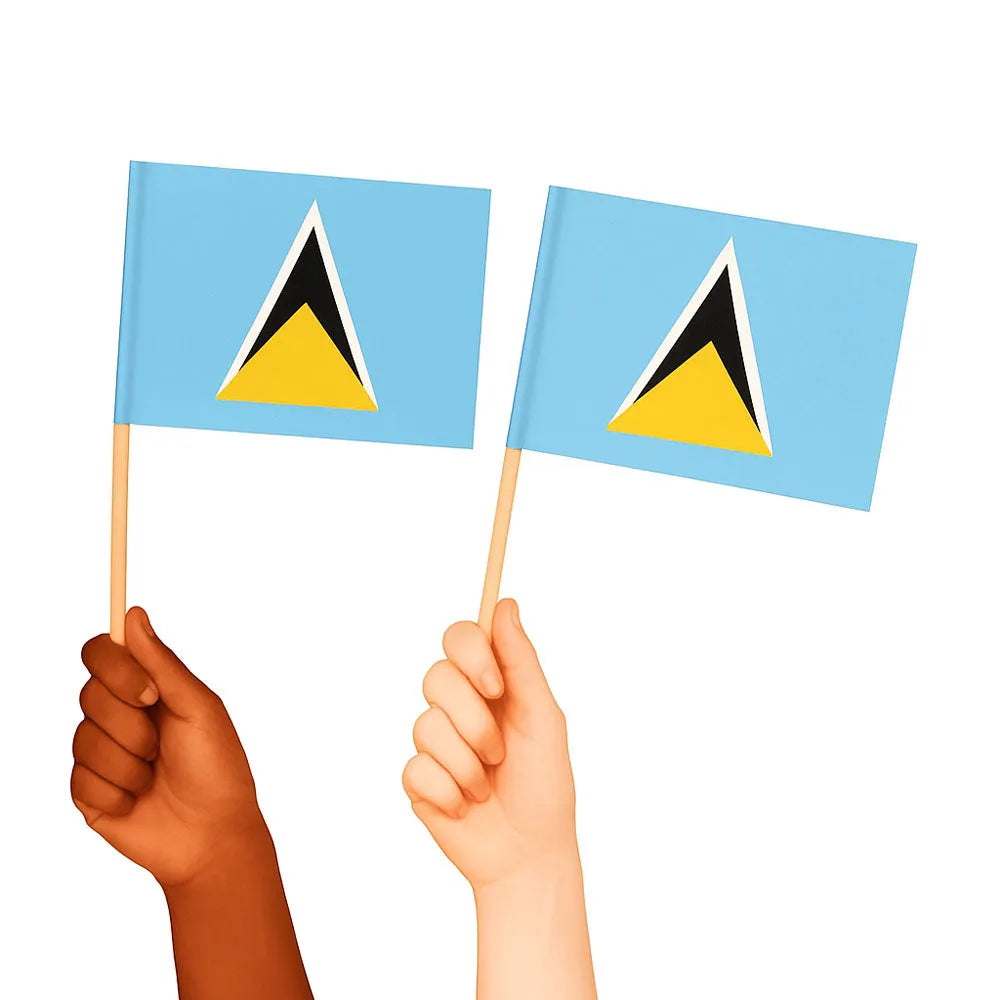 St Lucia Handwaving Flags