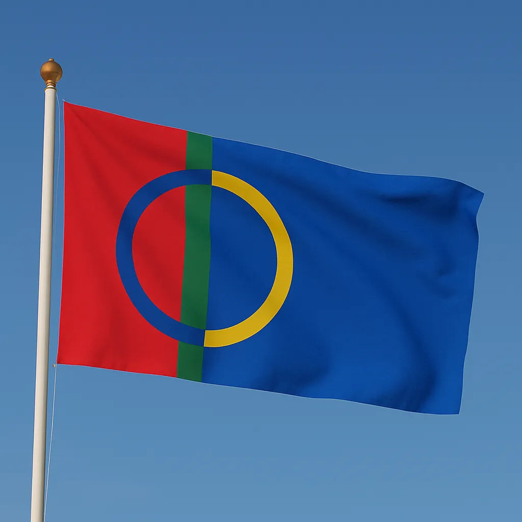Sewn Sami Flag – premium woven polyester, professional quality for long-term external display.
