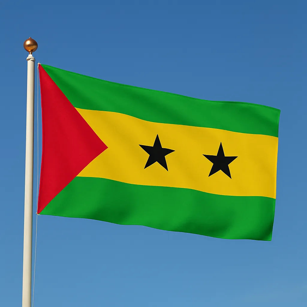 Sewn Sao Tome Flag – premium woven polyester, professional quality for long-term external display.