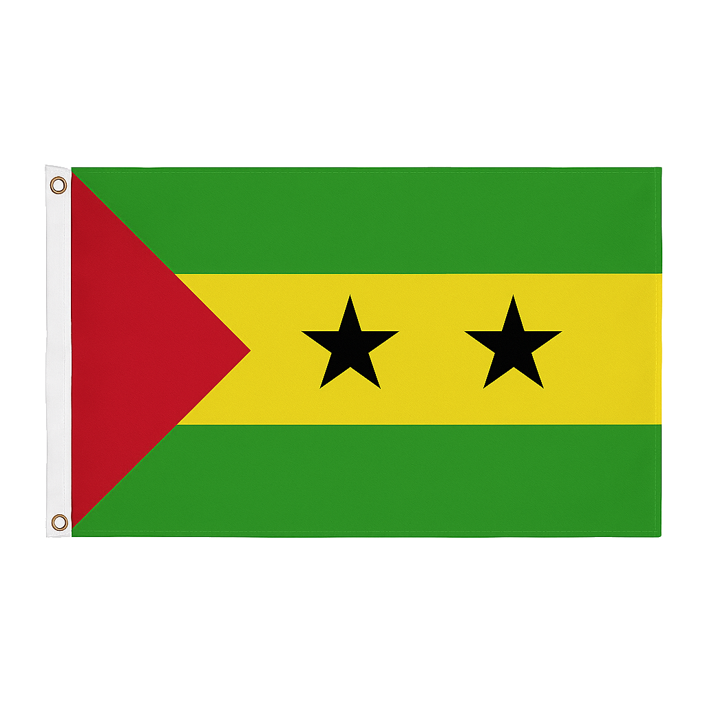 Sao Tome and Principe novelty flag – national design with brass eyelets, ships from the UK