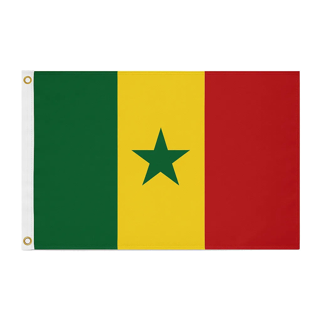 Senegal novelty flag – national design with brass eyelets, ships from the UK