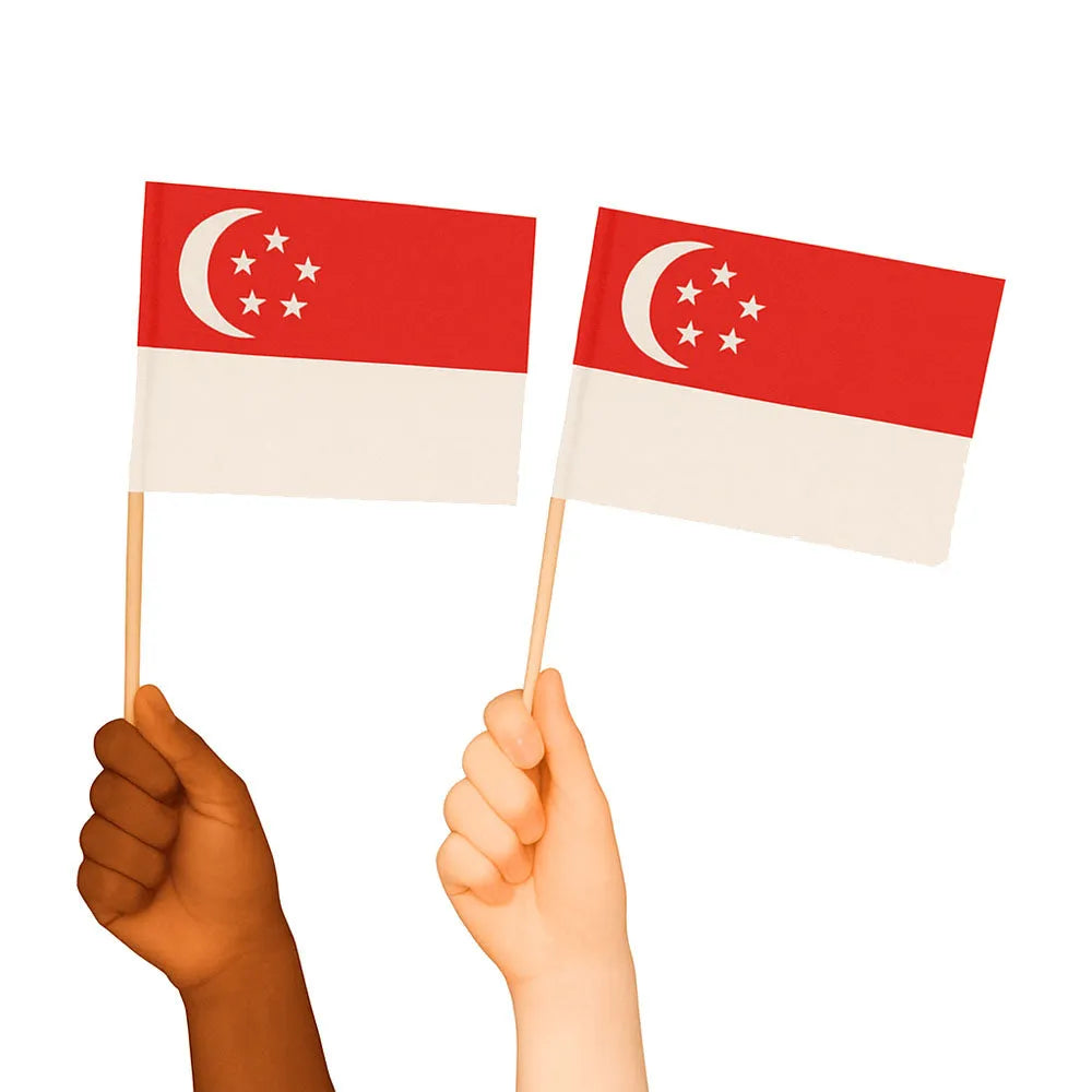 Singapore Handwaving Flags