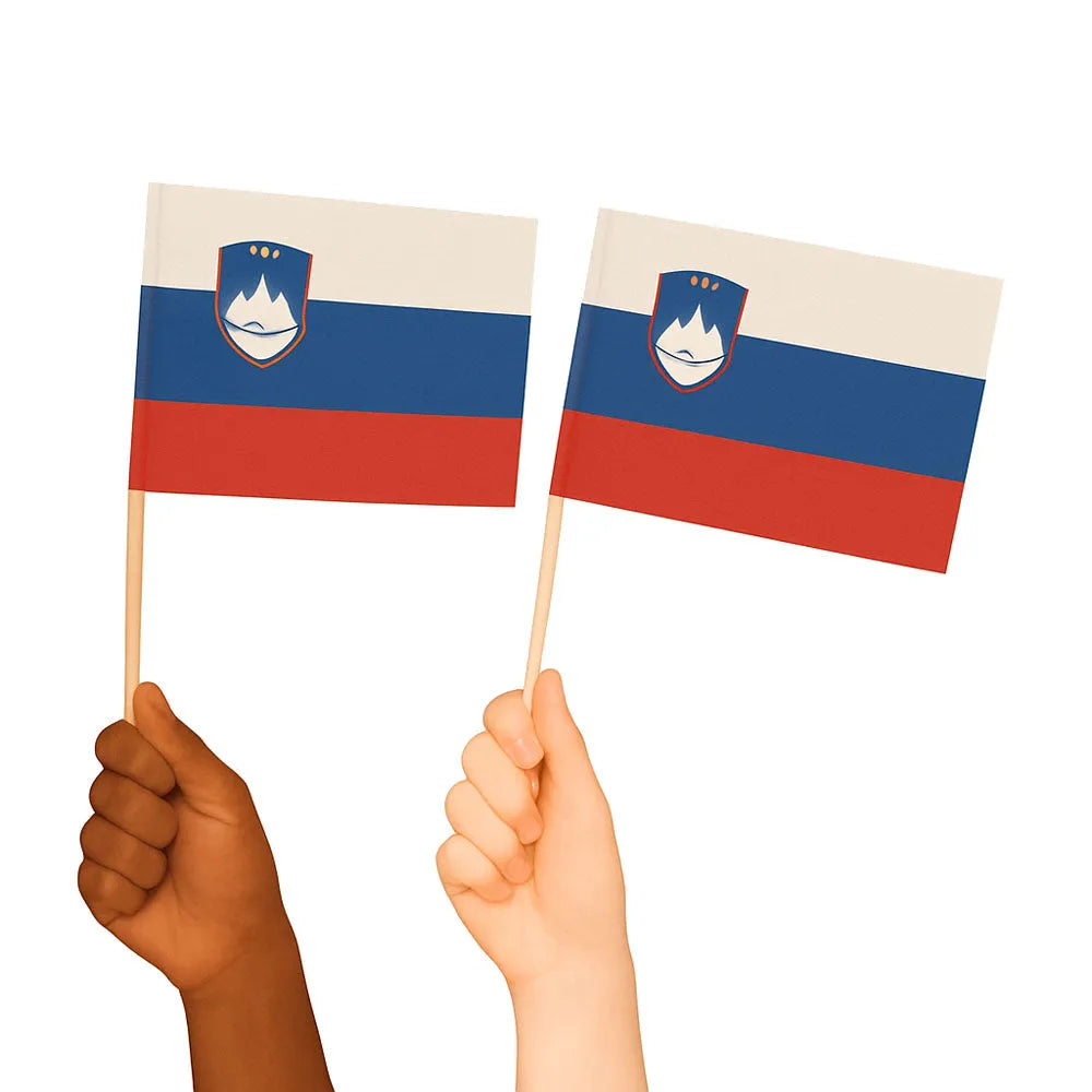 Slovenia Handwaving Flags