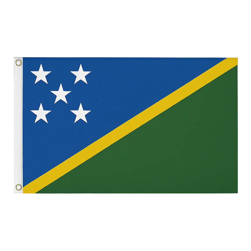 Solomon Islands novelty flag – national design with brass eyelets, ships from the UK