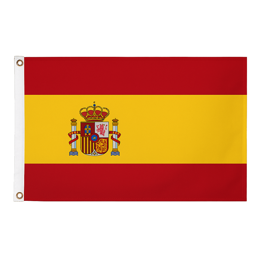 Spain novelty flag – national design with brass eyelets, ships from the UK