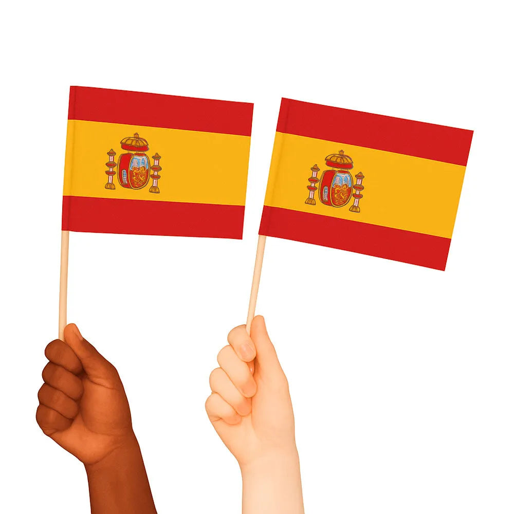 Spain Handwaving Flags