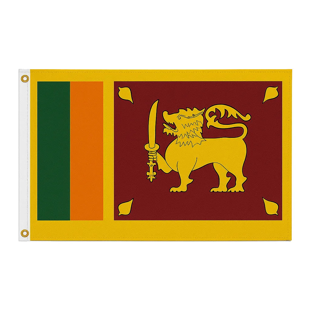 Sri Lanka novelty flag – national design with brass eyelets, ships from the UK
