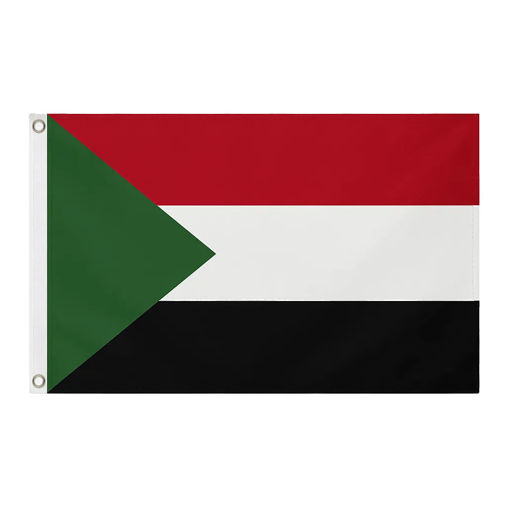 Sudan novelty flag – national design with brass eyelets, ships from the UK