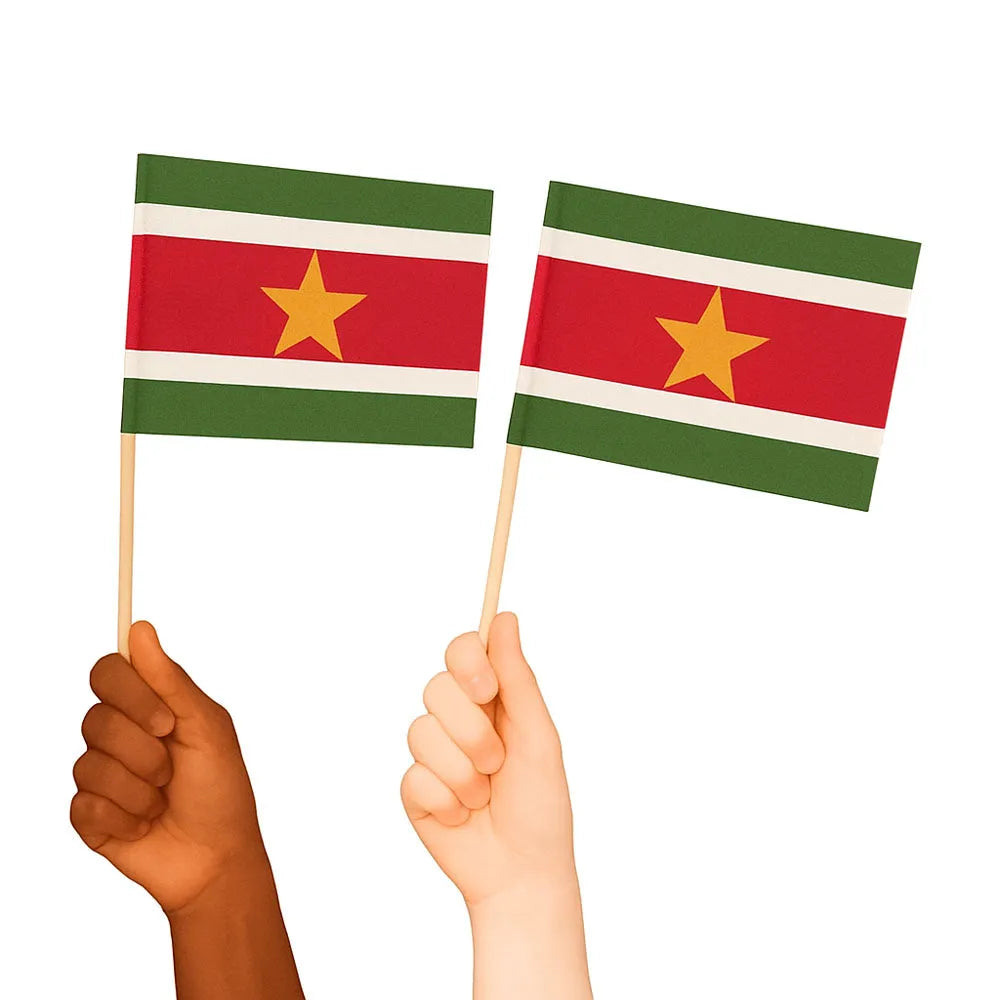 Suriname Handwaving Flags