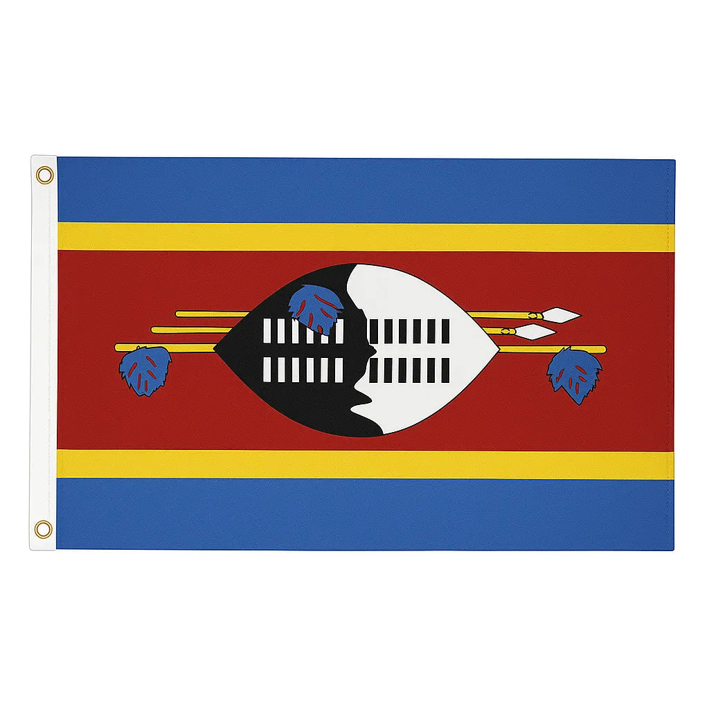 Eswatini novelty flag – national design with brass eyelets, ships from the UK