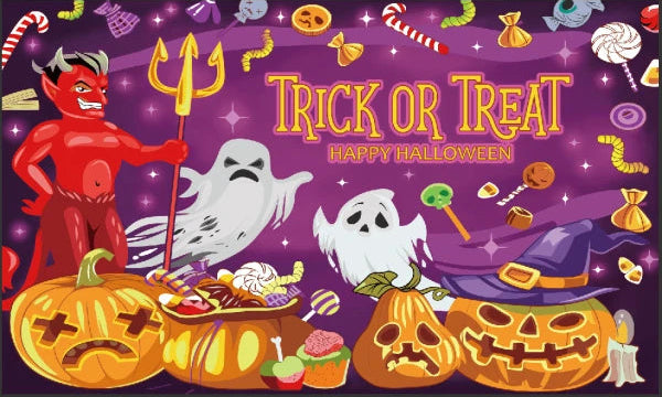 Trick or treat flag